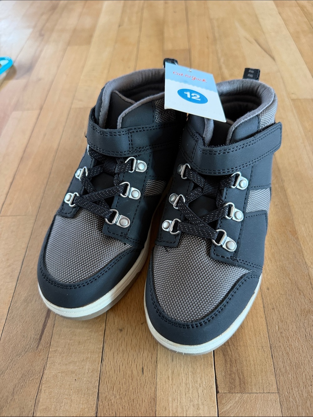 Cat & Jack Gray and Black High-Top Kids Sneakers